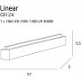 Linear LED lyhyt kattovalaisin